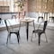 Flash Furniture 23.75 RD Dining Table Brown Poly Top/Black Frame JJ-T14623-60-BRBK-GG - alternate 4